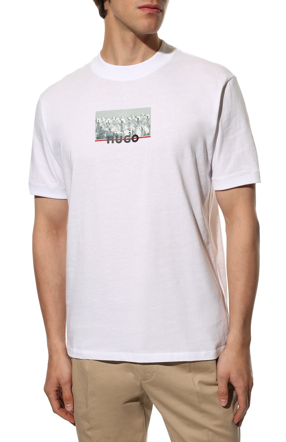 Хлопковая футболка HUGO, арт. 50471549, фото 3