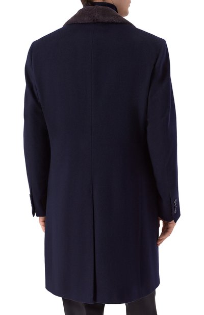 Кашемировое пальто с воротником из бобра STEFANO RICCI, арт. M1ZF992C10/C060HC, фото 4