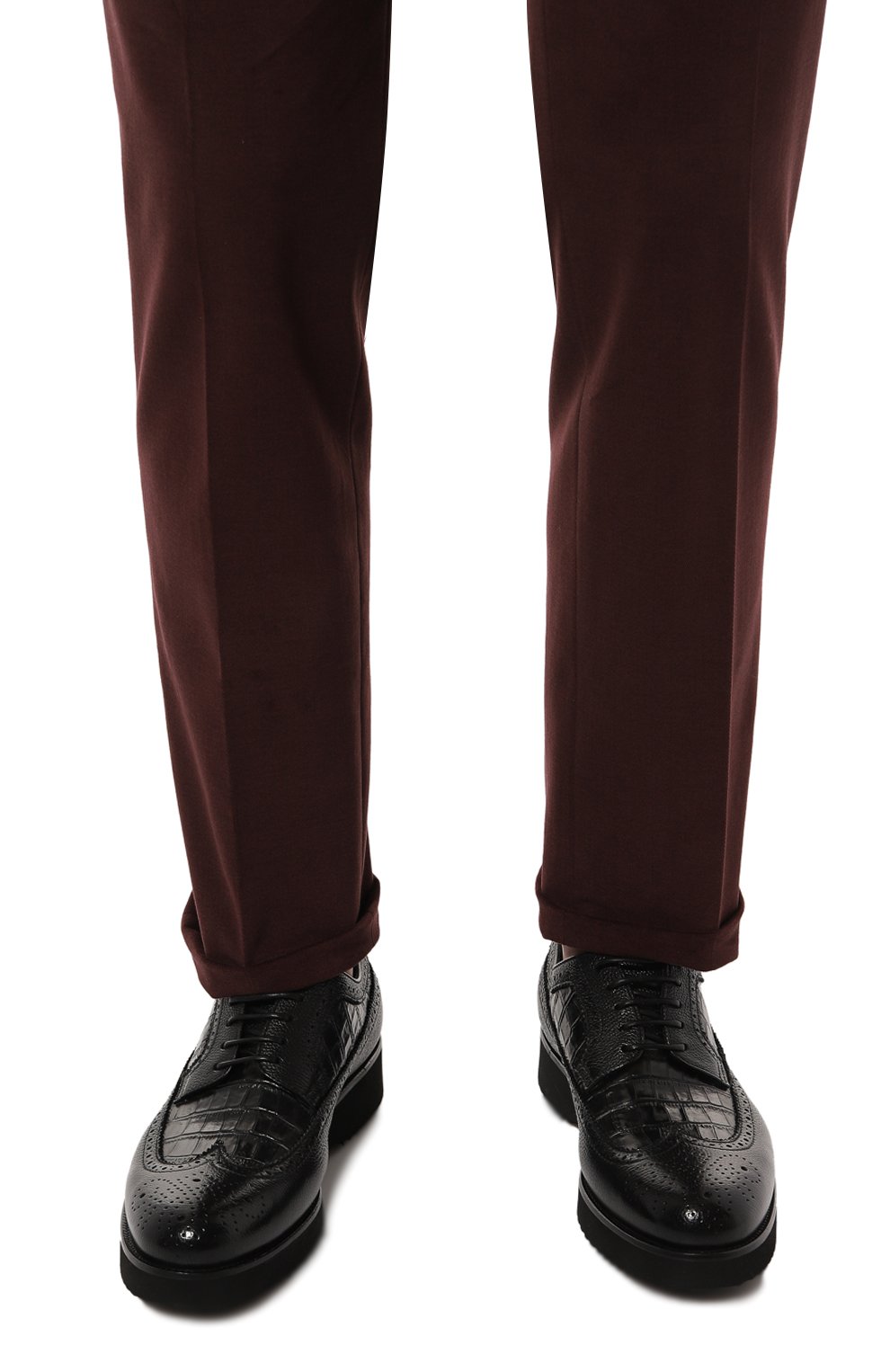 Кожаные дерби DOUCAL'S черного цвета по цене 52750 руб., арт. DU1270DAK0PN019N, фото 3 Кожаные дерби DOUCAL'S, арт. DU1270DAK0PN019N, фото 3