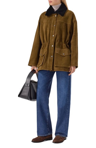 Замшевые лоферы morgana RENE CAOVILLA темно-коричневого цвета по цене 135500 руб., арт. C12635-020/CR01, фото 3 Замшевые лоферы morgana RENE CAOVILLA, арт. C12635-020/CR01, фото 3