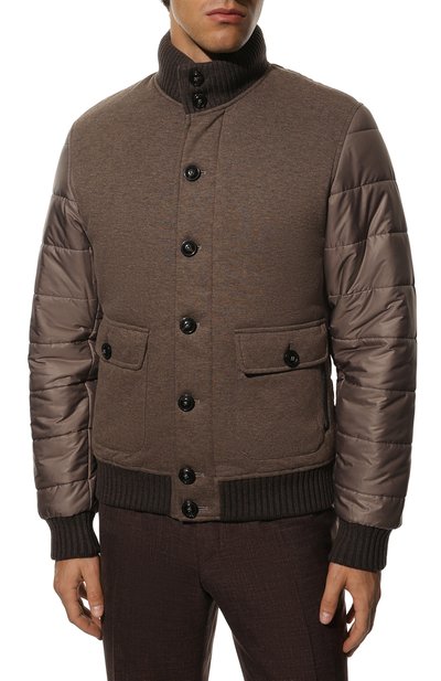 Утепленный бомбер CAPOBIANCO коричневого цвета по цене 99500 руб., арт. 11M159.LBI0., фото 3 Утепленный бомбер CAPOBIANCO, арт. 11M159.LBI0., фото 3