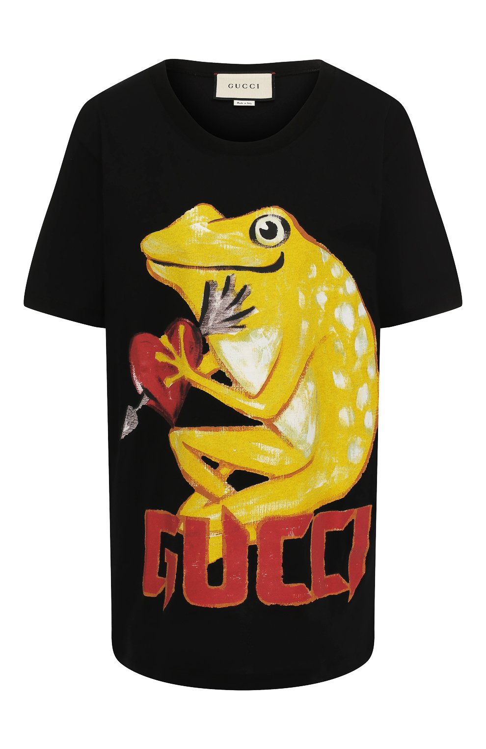Хлопковая футболка GUCCI черного цвета по цене 29000 руб., арт. 492347/XJBIC, фото 1 Хлопковая футболка GUCCI, арт. 492347/XJBIC, фото 1