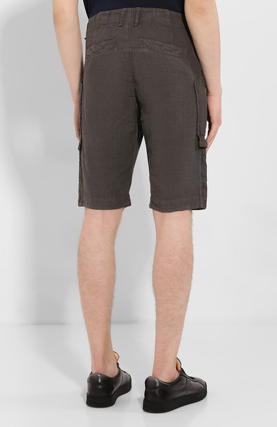 Шорты из смеси льна и хлопка TRANSIT коричневого цвета по цене 38450 руб., арт. CFUTRKD133, фото 4 Шорты из смеси льна и хлопка TRANSIT, арт. CFUTRKD133, фото 4