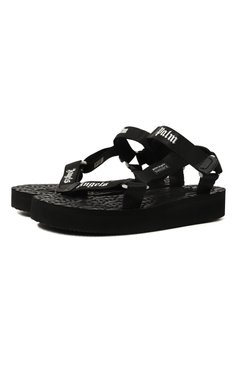 Мужские текстильные сандалии palm angels x suicoke depa PALM ANGELS черного цвета, арт. PMIH011S24MAT001 | Фото 1 (Материал внешний: Текстиль; Материал сплава: Проставлено; Нос: Не проставлено)