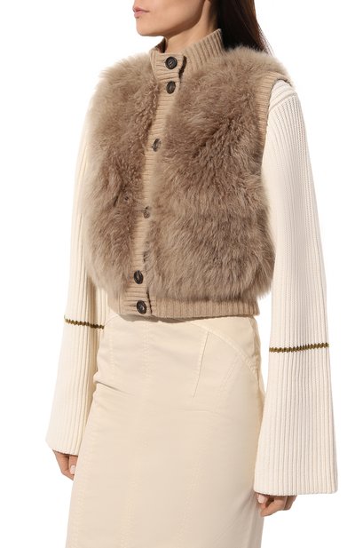 Жилет с меховой отделкой BRUNELLO CUCINELLI, арт. MPMWL2418P, фото 3