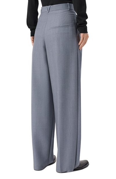 Шерстяные брюки BOTTEGA VENETA голубого цвета по цене 199500 руб., арт. 876661/V6020, фото 4 Шерстяные брюки BOTTEGA VENETA, арт. 876661/V6020, фото 4