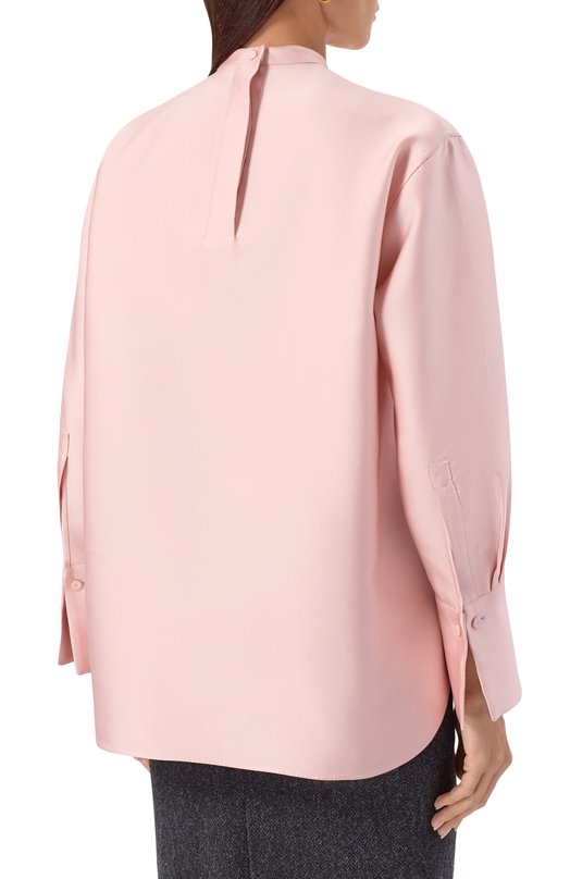 Атласная блузка Jil Sander J03DL0177/J55099 Розовый  J03DL0177/J55099 Фото 4