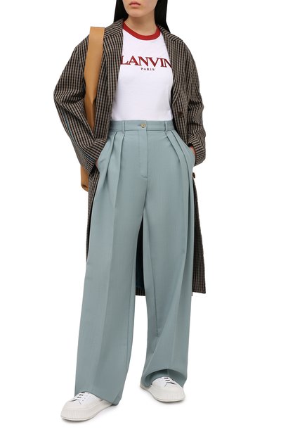 Хлопковая футболка LANVIN белого цвета по цене 26500 руб., арт. RW-T0688J-JR54-P21, фото 2 Хлопковая футболка LANVIN, арт. RW-T0688J-JR54-P21, фото 2