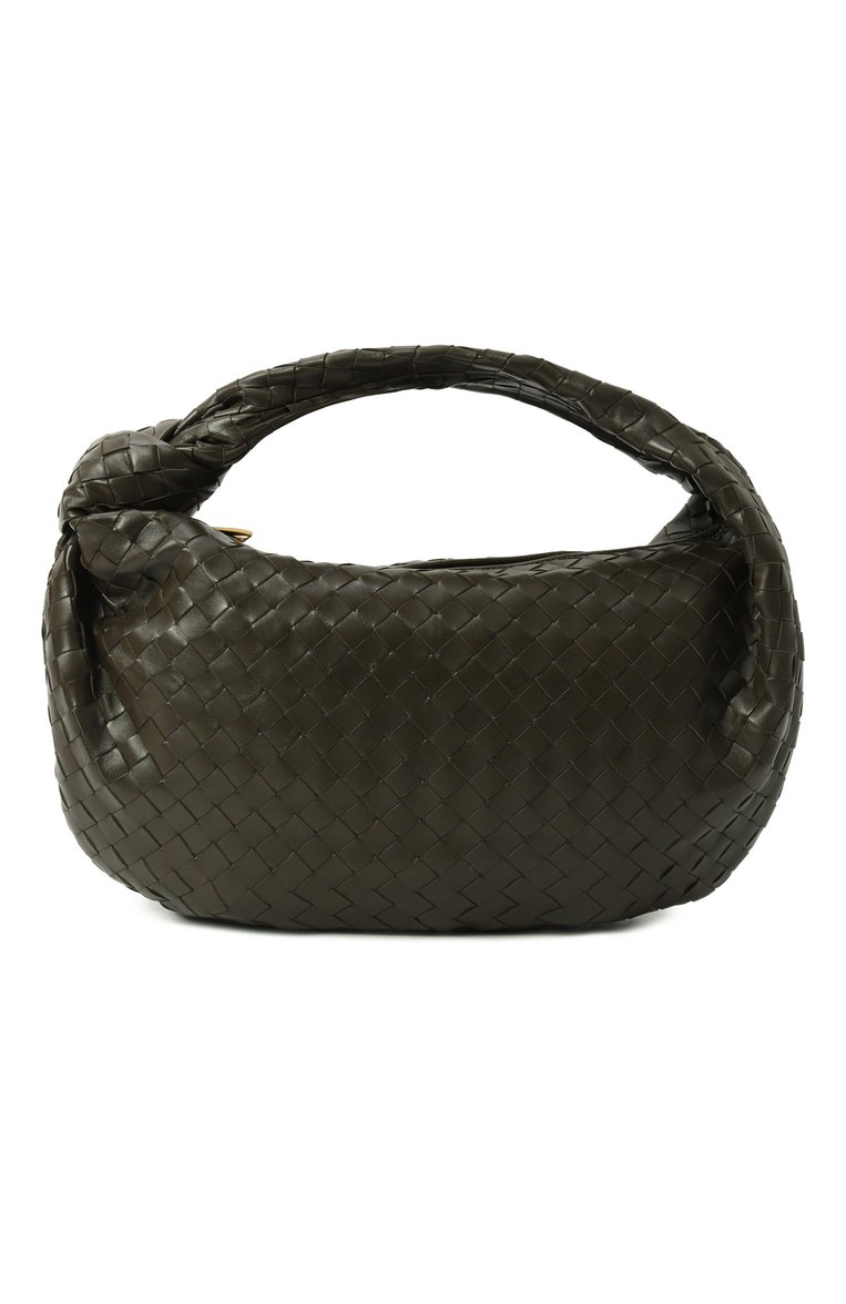 Женская сумка jodie BOTTEGA VENETA хаки цвета, арт. 600261-VCPP0 | Фото 1 (Материал: Натуральная кожа; Размер: large)