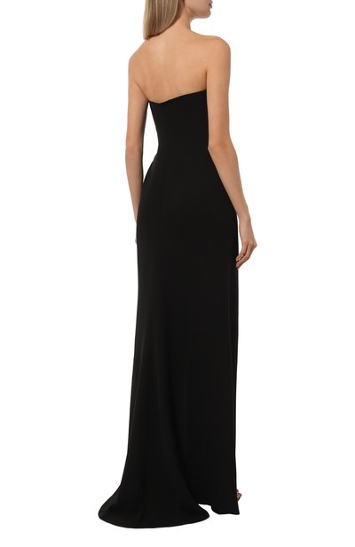 Шелковое платье VALENTINO черного цвета по цене 1260000 руб., арт. 5B3VDJF51MM, фото 4 Шелковое платье VALENTINO, арт. 5B3VDJF51MM, фото 4