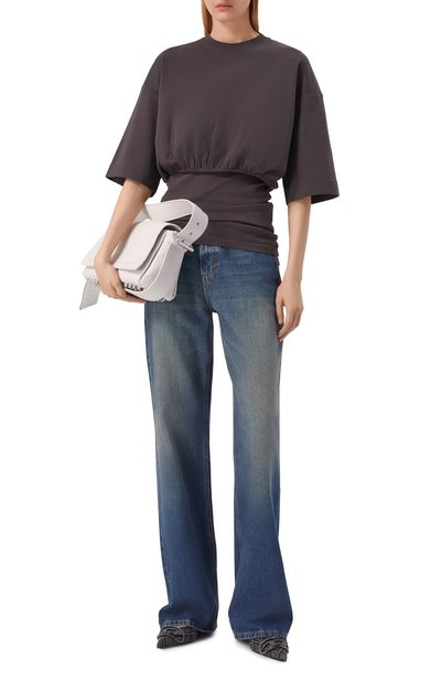 Хлопковый топ DARKPARK коричневого цвета по цене 22950 руб., арт. WJE16/JER01, фото 2 Хлопковый топ DARKPARK, арт. WJE16/JER01, фото 2