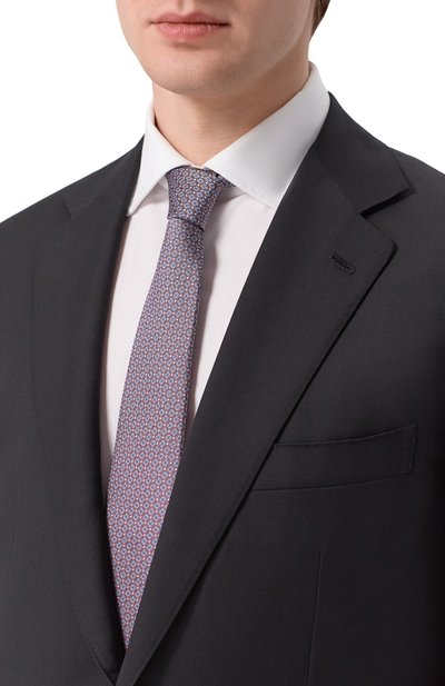 Мужской шелковый галстук CANALI, арт. 82/HJ04484