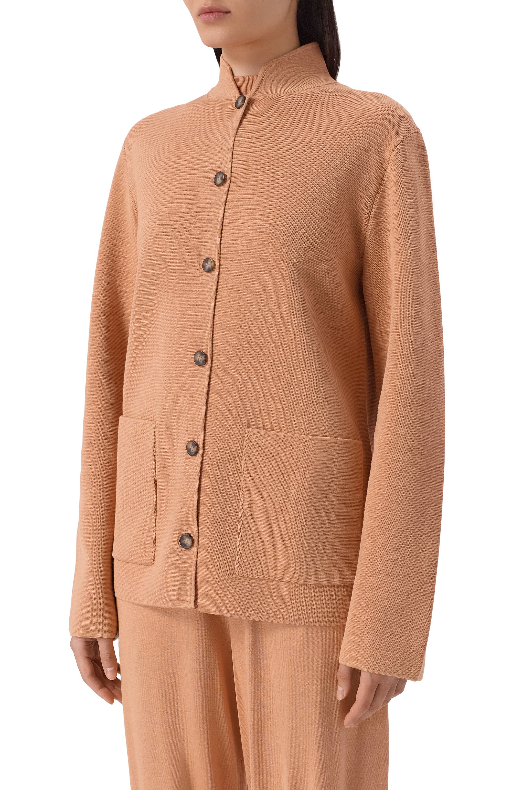 Жакет из шелка и хлопка 12 STOREEZ бежевого цвета по цене 29000 руб., арт. 136935, фото 3 Жакет из шелка и хлопка 12 STOREEZ, арт. 136935, фото 3