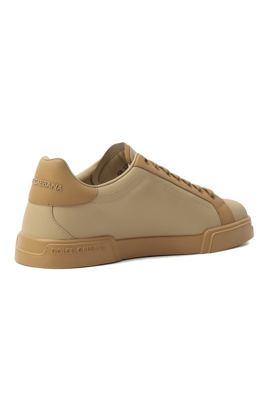 Кожаные кеды Portofino Dolce & Gabbana CS2332/AA335 Бежевый  CS2332/AA335 Фото 5