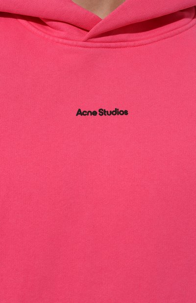 Хлопковое худи ACNE STUDIOS розового цвета по цене 46850 руб., арт. FN-MN-SWEA000343, фото 5 Хлопковое худи ACNE STUDIOS, арт. FN-MN-SWEA000343, фото 5