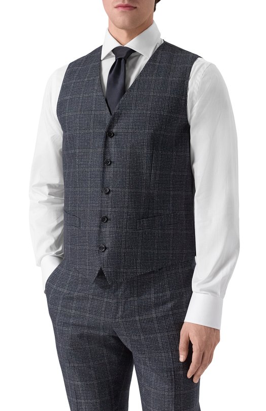 Костюм-тройка из шерсти и хлопка Dolce & Gabbana GK02XT/FQ3FU Серый  GK02XT/FQ3FU Фото 4
