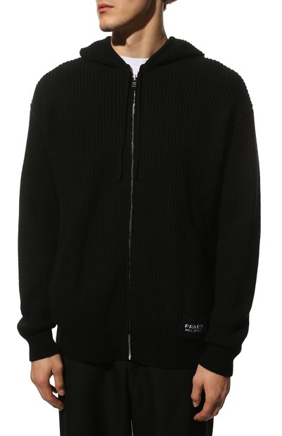 Кардиган из шерсти и кашемира PRADA, арт. UMG108-1Z9E-F0002-221, фото 3