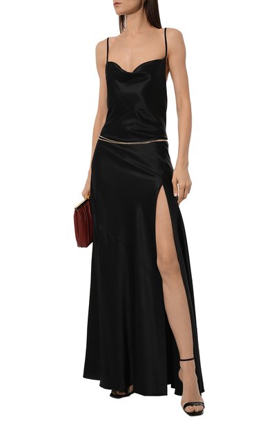 Атласное платье DANAME черного цвета по цене 84300 руб., арт. 624SS6409S, фото 2 Атласное платье DANAME, арт. 624SS6409S, фото 2