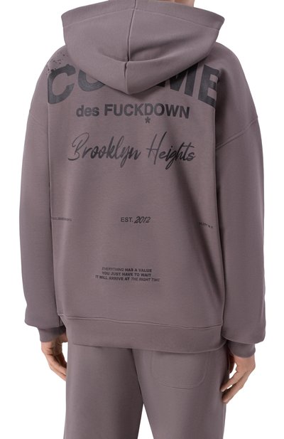 Хлопковое худи COMME DES FUCKDOWN серого цвета по цене 12950 руб., арт. CFABM01747, фото 4 Хлопковое худи COMME DES FUCKDOWN, арт. CFABM01747, фото 4