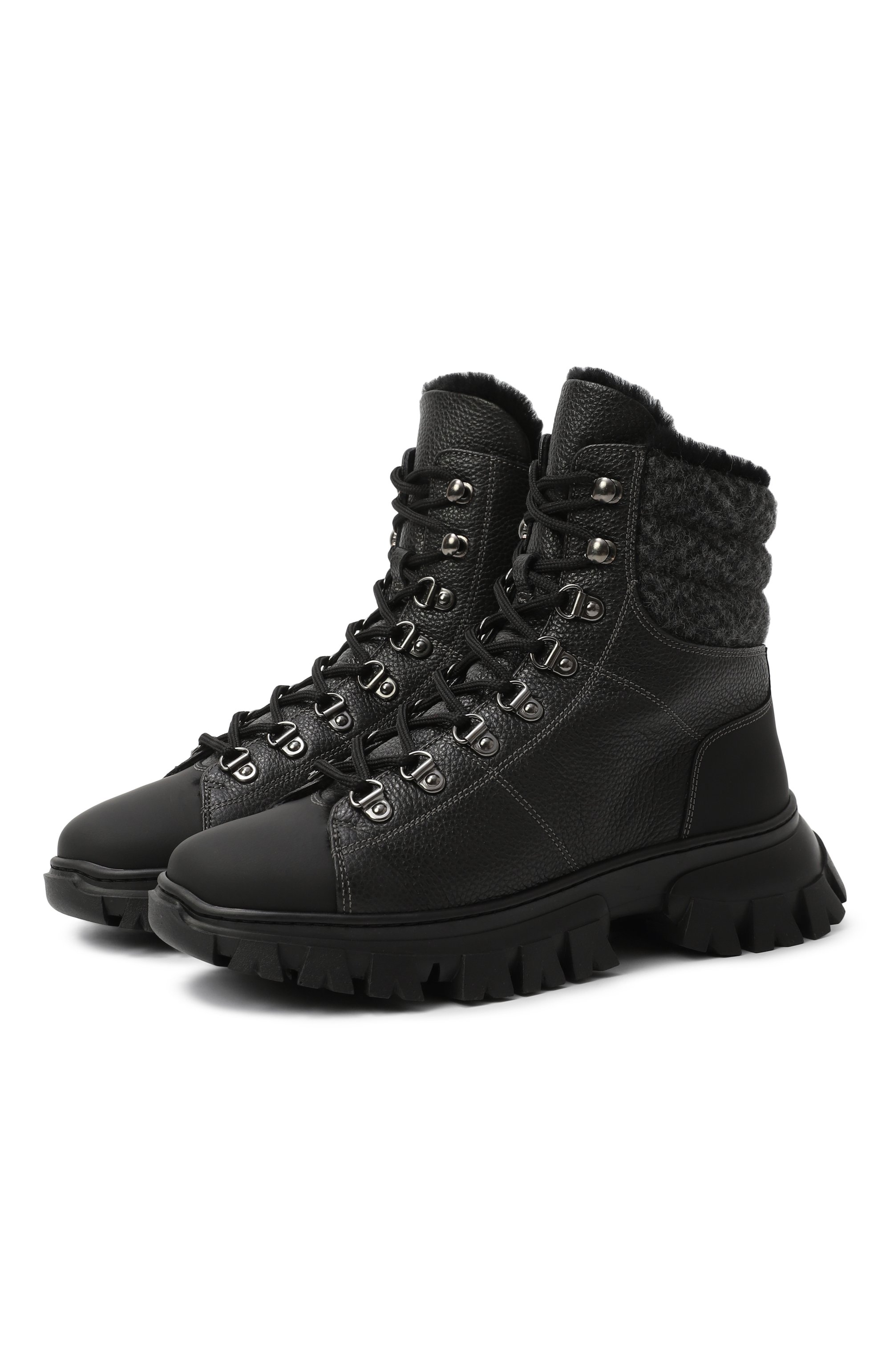 Комбинированные ботинки MISSOURI черного цвета по цене 32950 руб., арт. 85935 C/35-40, фото 1 Комбинированные ботинки MISSOURI, арт. 85935 C/35-40, фото 1