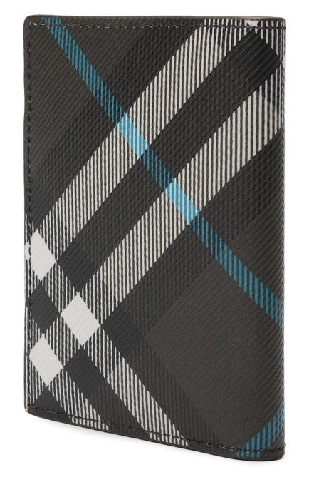 Мужской футляр для кредитных карт BURBERRY серого цвета, арт. 8106563 | Фото 2 (Материал сплава: Проставлено; Материал: Текстиль, Пластик; Нос: Не проставлено)
