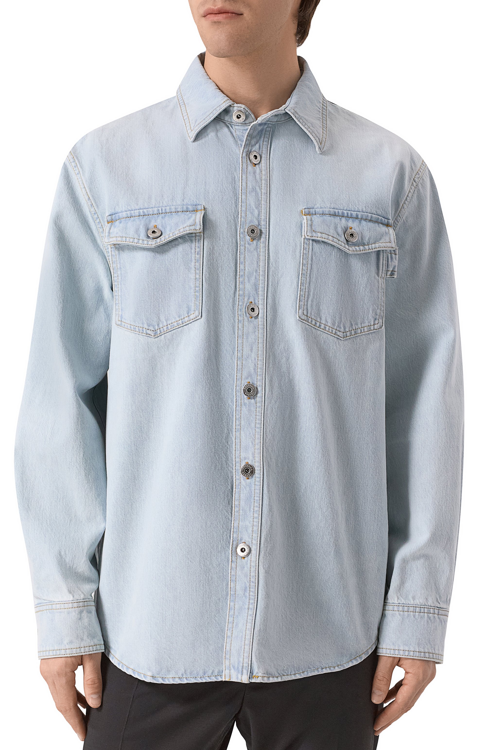 Джинсовая рубашка BOTTEGA VENETA, арт. 813505/V4ZR0, фото 3