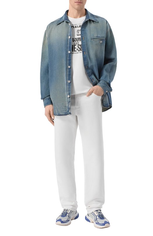 Хлопковая футболка Diesel A21037/0QIAM Белый  A21037/0QIAM Фото 2