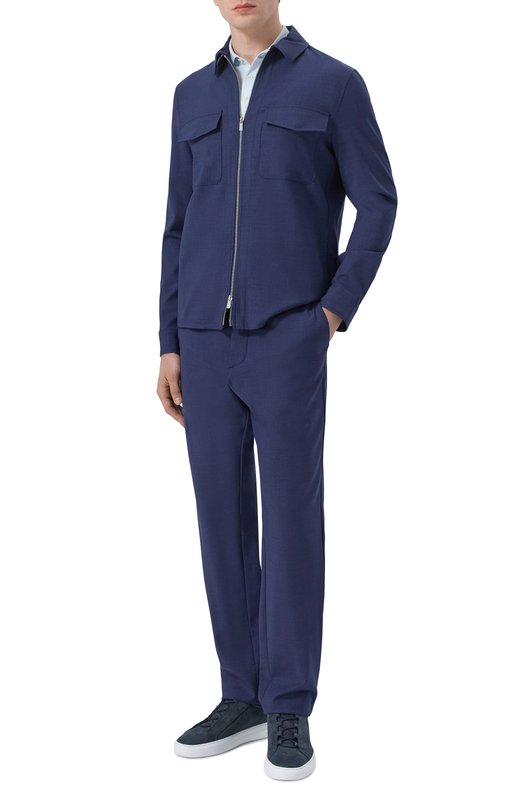 Шерстяные брюки Marco Pescarolo VENT0/5320 Синий  VENT0/5320 Фото 2