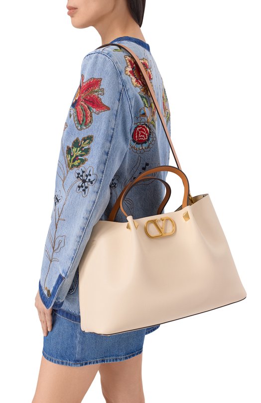 Сумка-тоут Vlogo medium Valentino 8W2B0T01/LSX Кремовый  8W2B0T01/LSX Фото 2