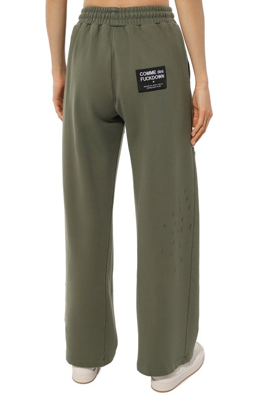 Хлопковые брюки Comme des Fuckdown CFABW01187 Зелёный  CFABW01187 Фото 4