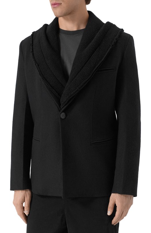 Пиджак из шерсти и вискозы Andrea Ya'aqov 25M0RC38/W00L CASHMERE Чёрный  25M0RC38/W00L CASHMERE Фото 3