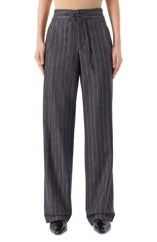 Брюки из шерсти и кашемира Loulou de Saison LIZZIE Серый  LIZZIE Фото 3