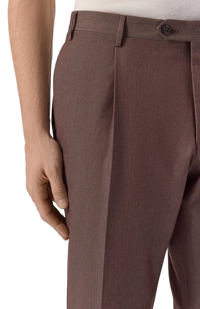 Брюки из хлопка и кашемира CORNELIANI темно-коричневого цвета по цене 57650 руб., арт. 275B03/2714103, фото 5 Брюки из хлопка и кашемира CORNELIANI, арт. 275B03/2714103, фото 5
