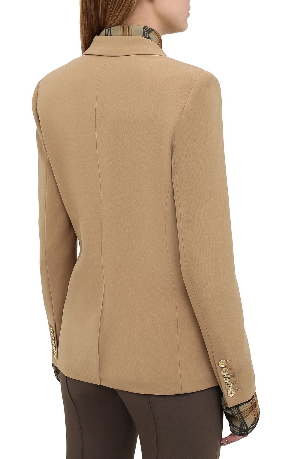Жакет MICHAEL MICHAEL KORS бежевого цвета по цене 26700 руб., арт. MF01EZ9ENX, фото 4 Жакет MICHAEL MICHAEL KORS, арт. MF01EZ9ENX, фото 4