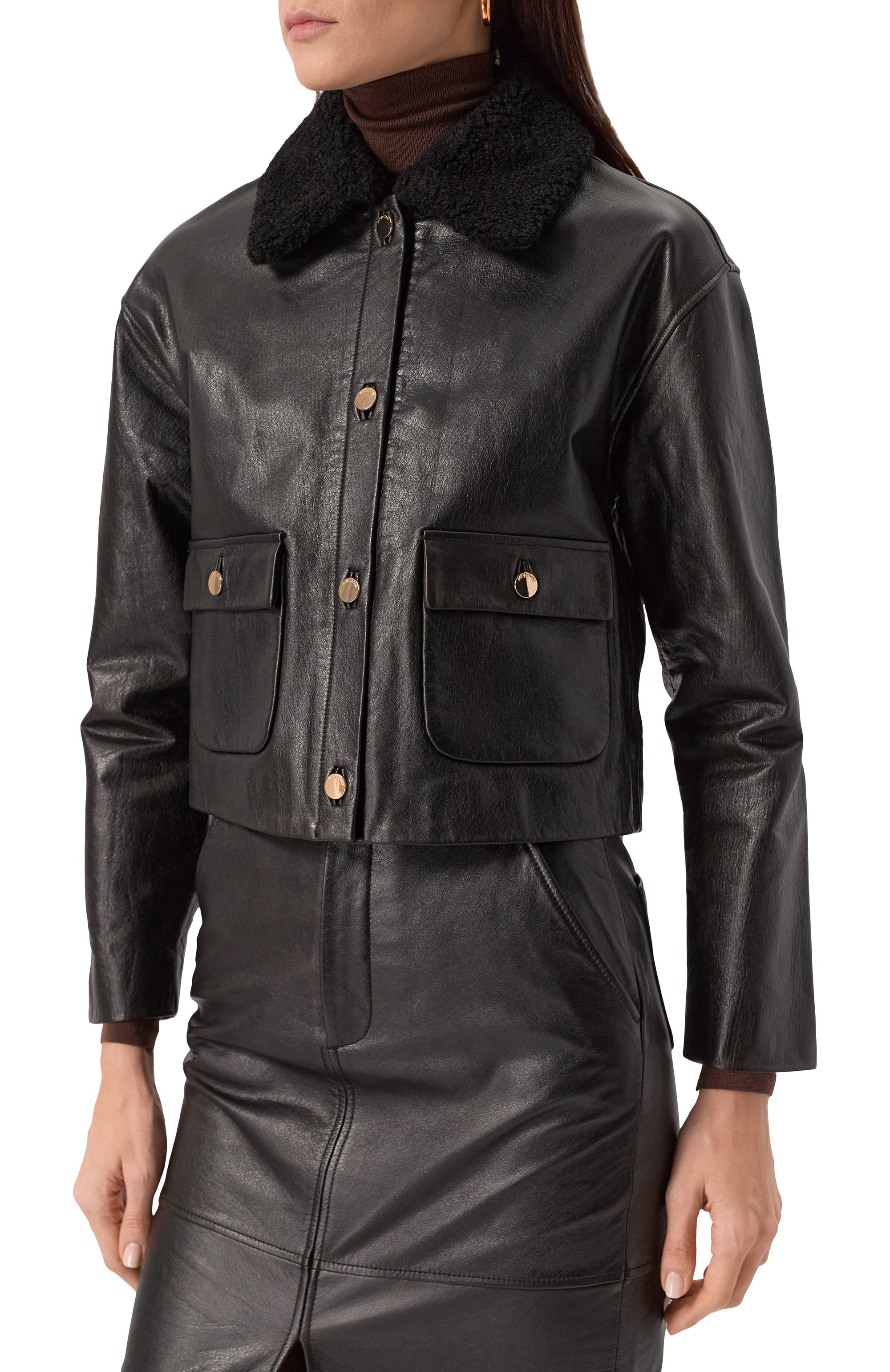 Кожаная куртка SELF-PORTRAIT, арт. RS25-085J-B, фото 3