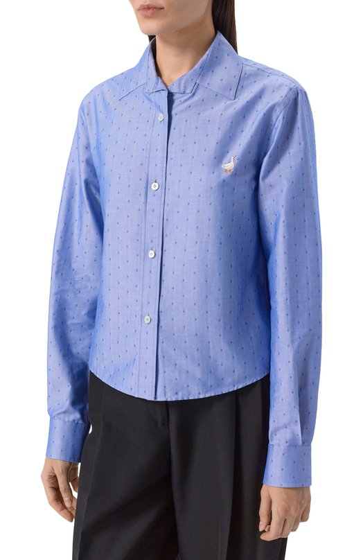 Хлопковая рубашка Moschino A0207/0538 Голубой  A0207/0538 Фото 3