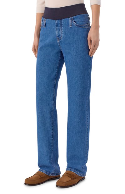 Джинсы PIETRO BRUNELLI синего цвета по цене 17400 руб., арт. JPST90/DE0096, фото 3 Джинсы PIETRO BRUNELLI, арт. JPST90/DE0096, фото 3