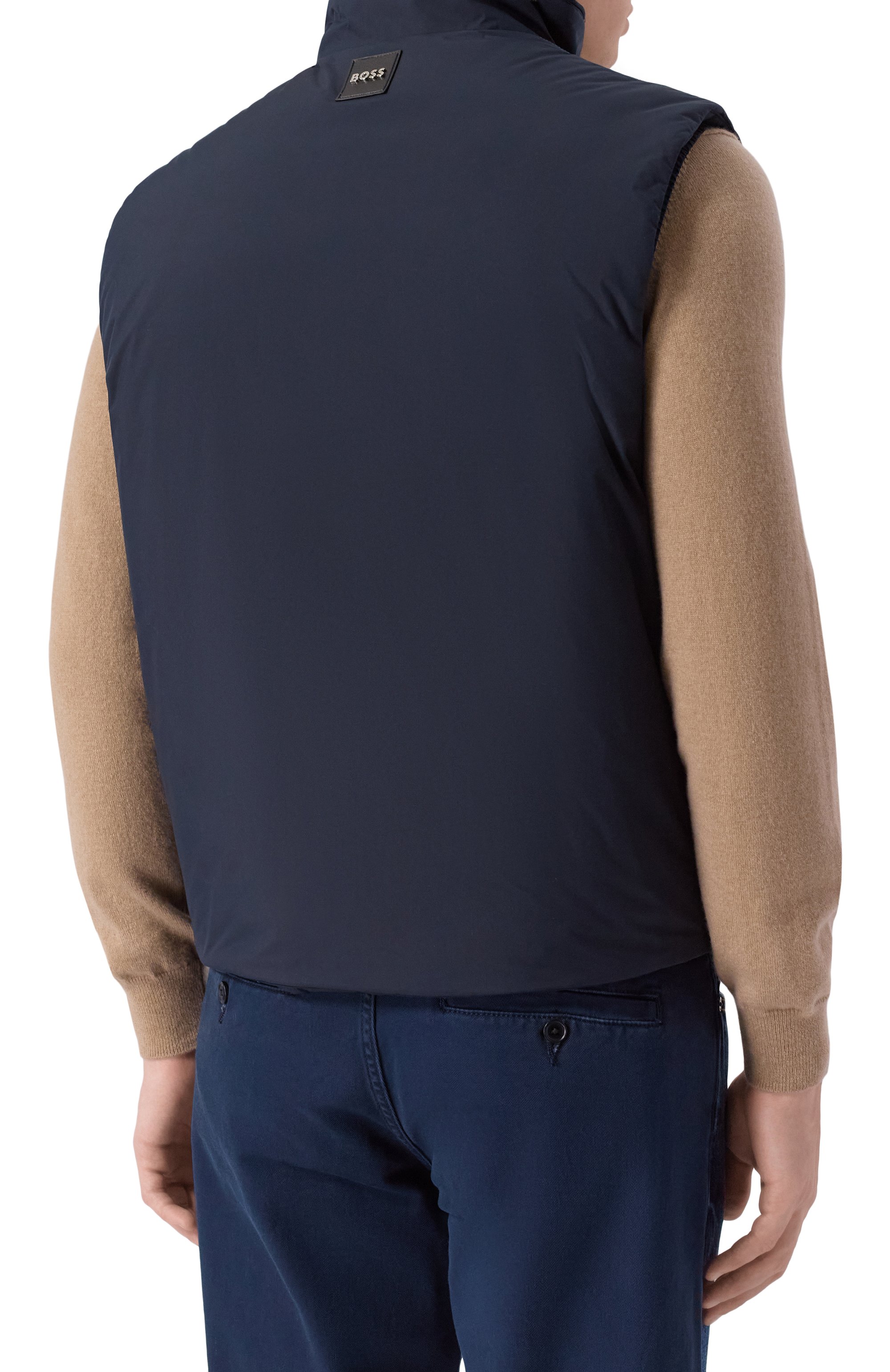 Утепленный жилет BOSS темно-синего цвета по цене 39950 руб., арт. 50553613, фото 4 Утепленный жилет BOSS, арт. 50553613, фото 4