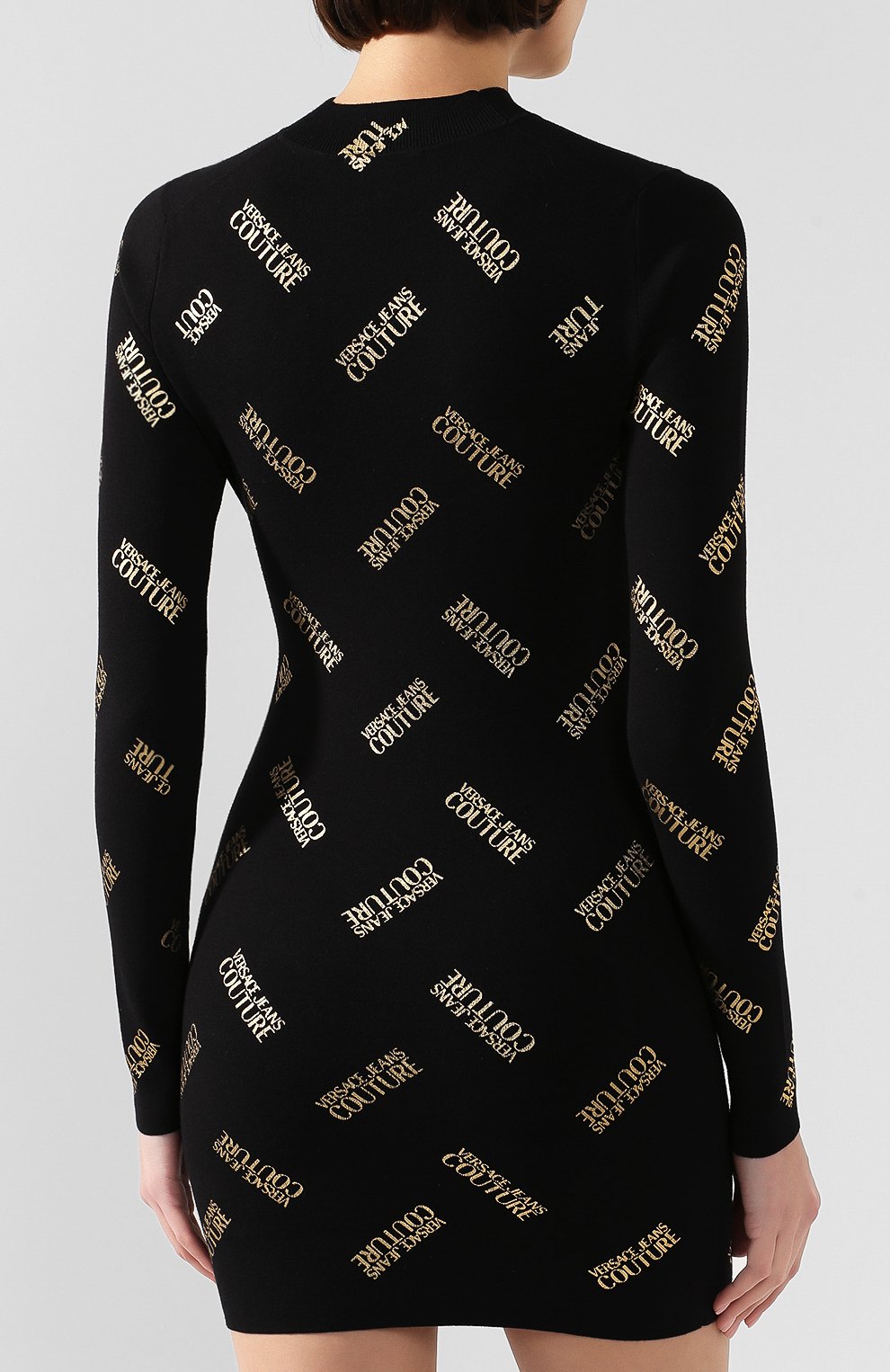 Платье VERSACE JEANS COUTURE черного цвета по цене 32500 руб., арт. B4HUA816-UDPM16/50309, фото 4 Платье VERSACE JEANS COUTURE, арт. B4HUA816-UDPM16/50309, фото 4