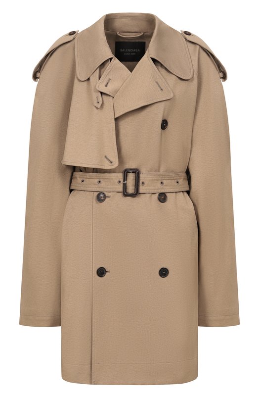 Хлопковый тренч Balenciaga 862426/TSVC1 Бежевый 862426/TSVC1