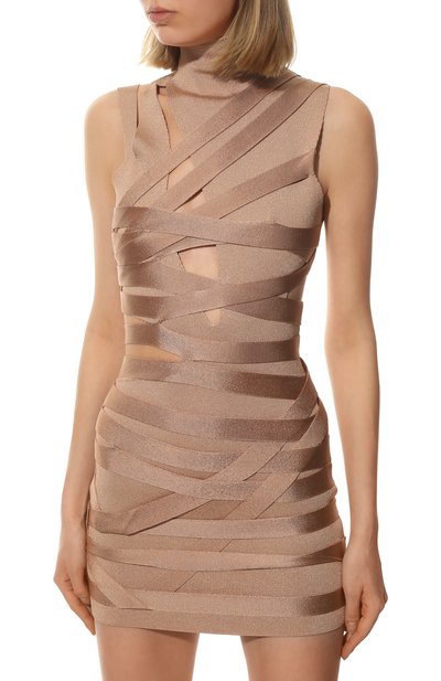 Платье из вискозы BALMAIN, арт. XF0R4090/KB76, фото 3