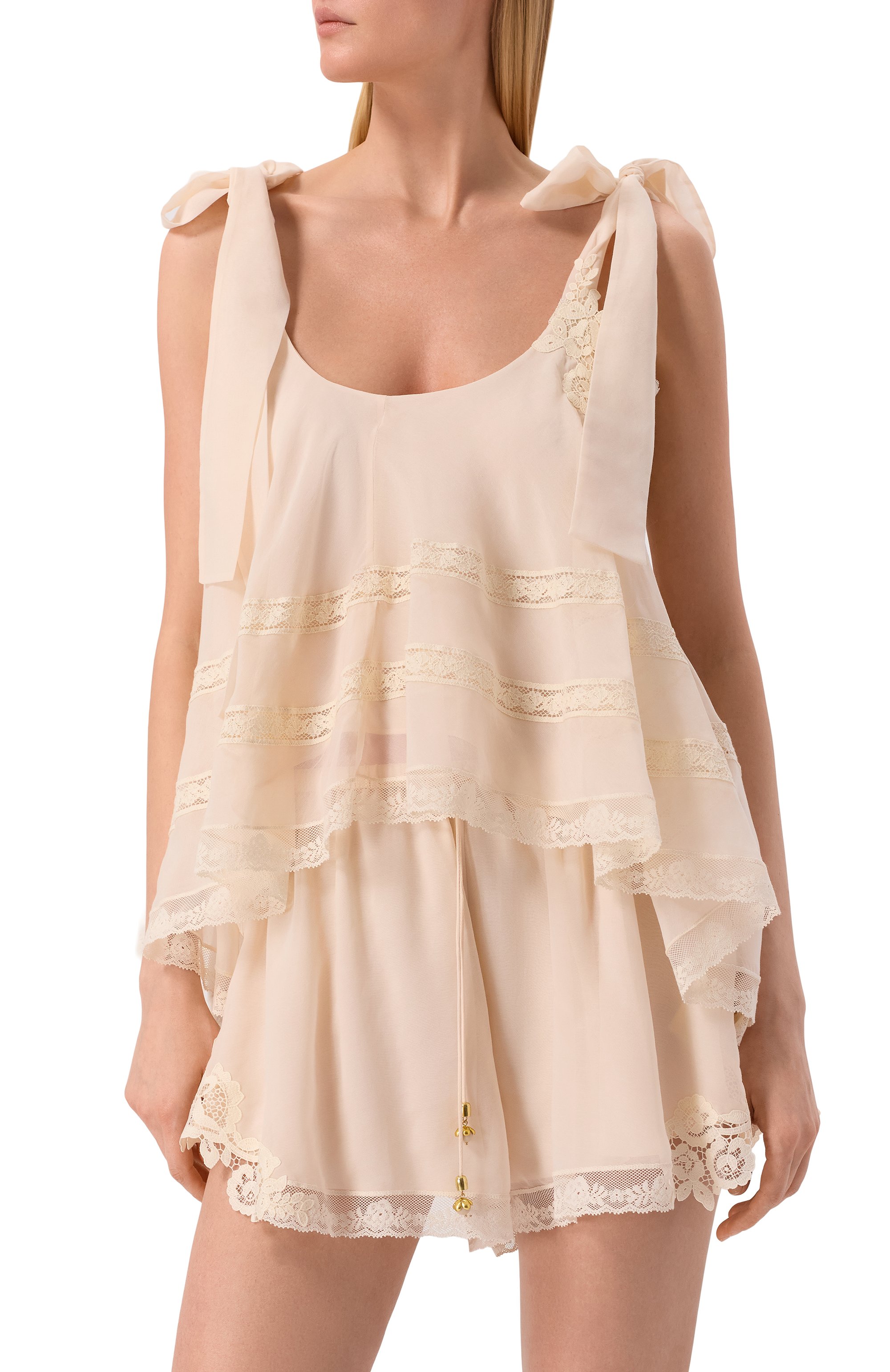 Топ из хлопка и шелка ZIMMERMANN, арт. 5582TRS261, фото 3