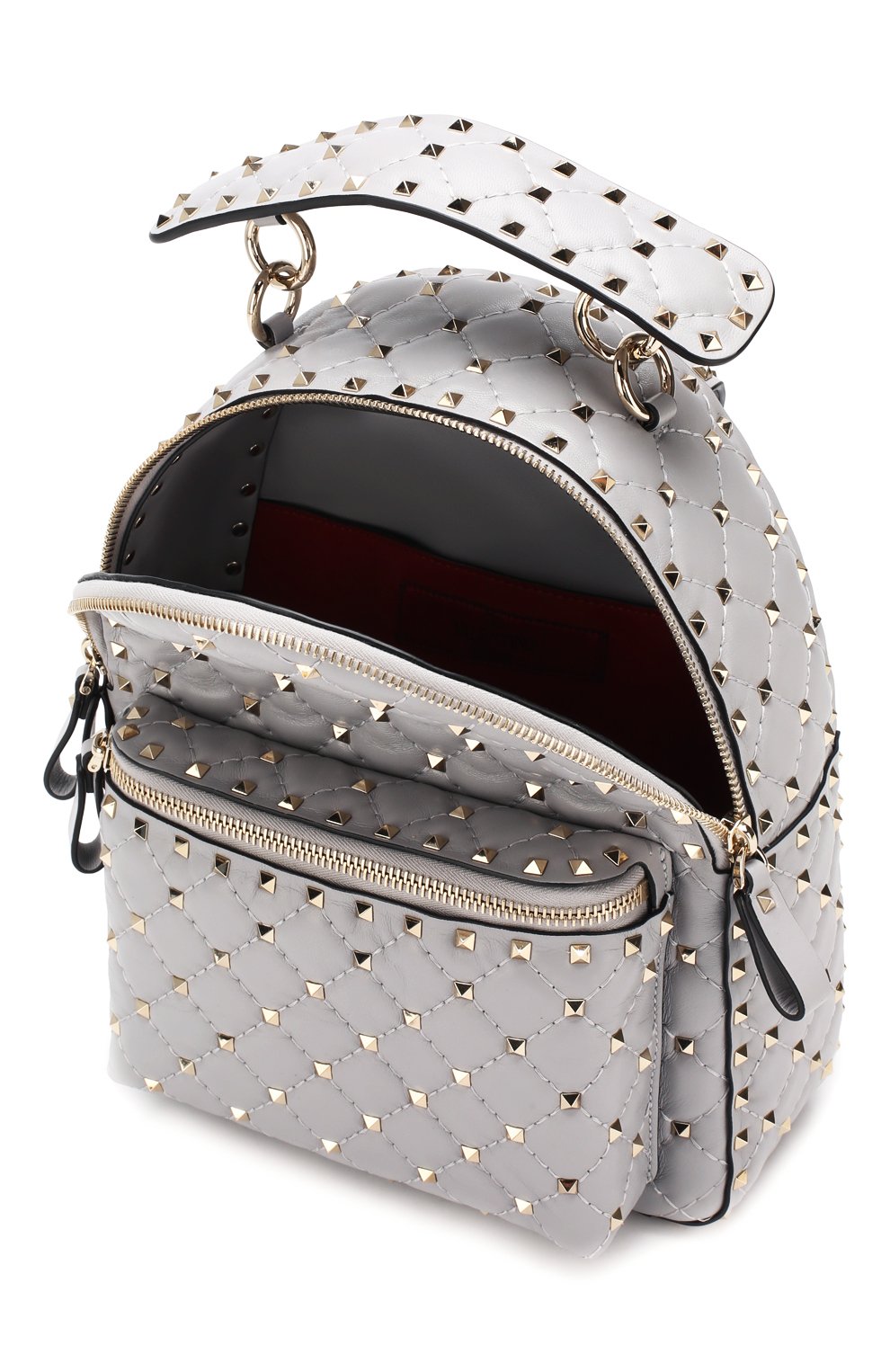 Рюкзак rockstud spike small VALENTINO светло-серого цвета по цене 266500 руб., арт. SW2B0C48/NAP, фото 4 Рюкзак rockstud spike small VALENTINO, арт. SW2B0C48/NAP, фото 4