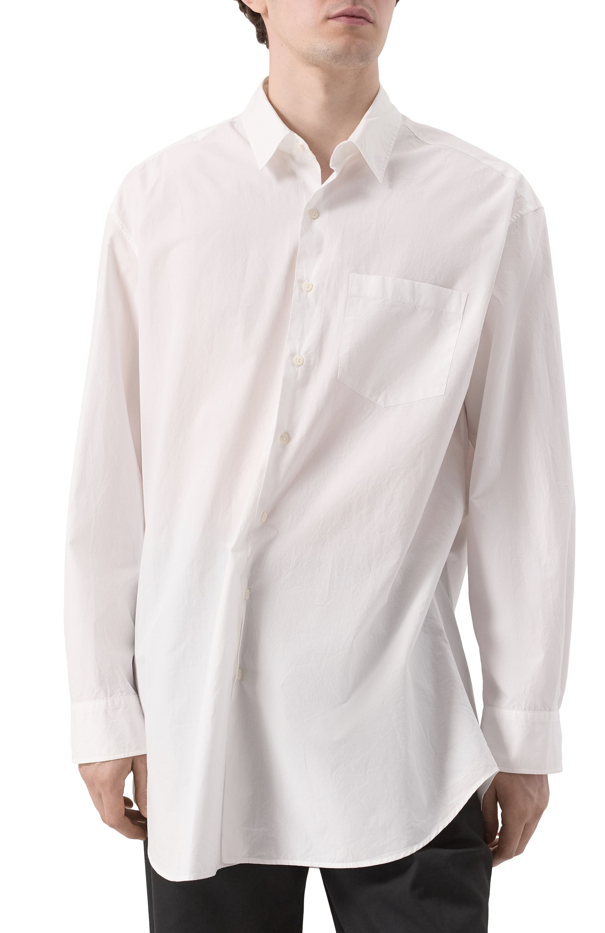 Хлопковая рубашка ANN DEMEULEMEESTER, арт. B0010321/FA555, фото 3