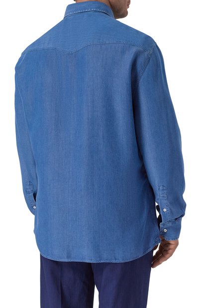 Джинсовая рубашка BRUNELLO CUCINELLI, арт. MH2564008, фото 4