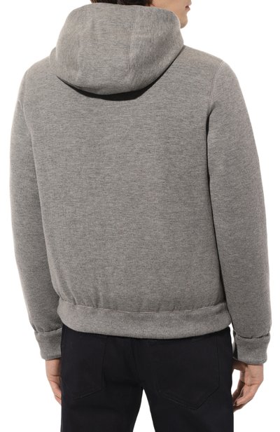 Пуховый бомбер PRADA серого цвета по цене 470000 руб., арт. SGC021-10J4-F0031-212, фото 4 Пуховый бомбер PRADA, арт. SGC021-10J4-F0031-212, фото 4