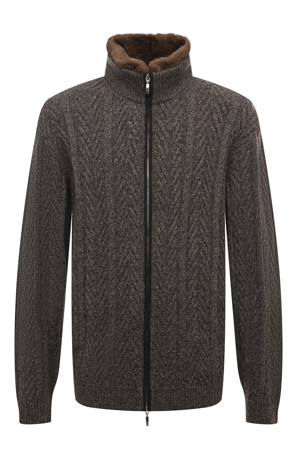 Кардиган из шерсти и кашемира ANDREA CAMPAGNA коричневого цвета по цене 133000 руб., арт. WU24-94560CARS/60_A9-CC, фото 1 Кардиган из шерсти и кашемира ANDREA CAMPAGNA, арт. WU24-94560CARS/60_A9-CC, фото 1