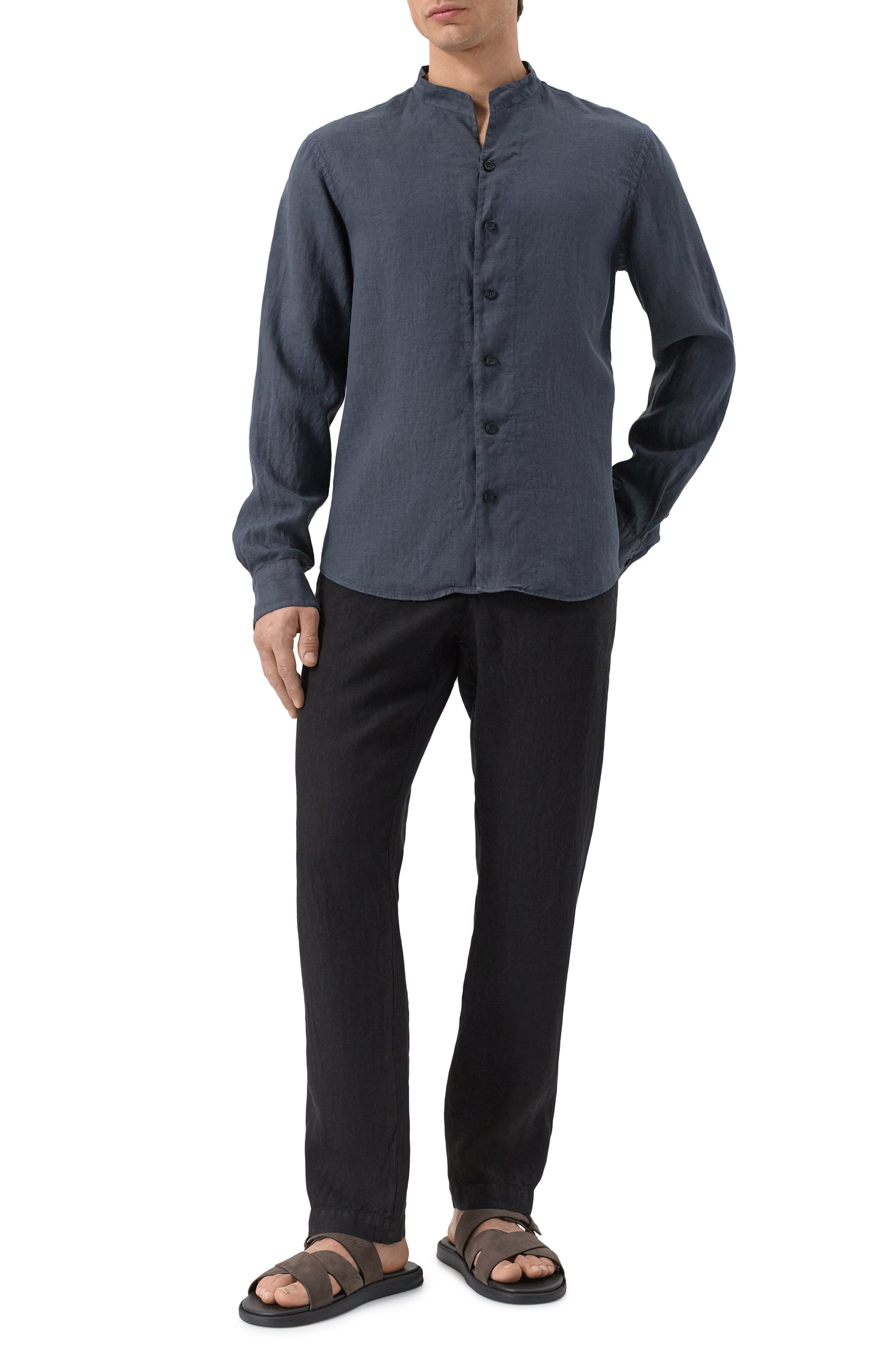 Шлепанцы из нубука DOUCAL'S, арт. DU3299MYK0UF249N, фото 2