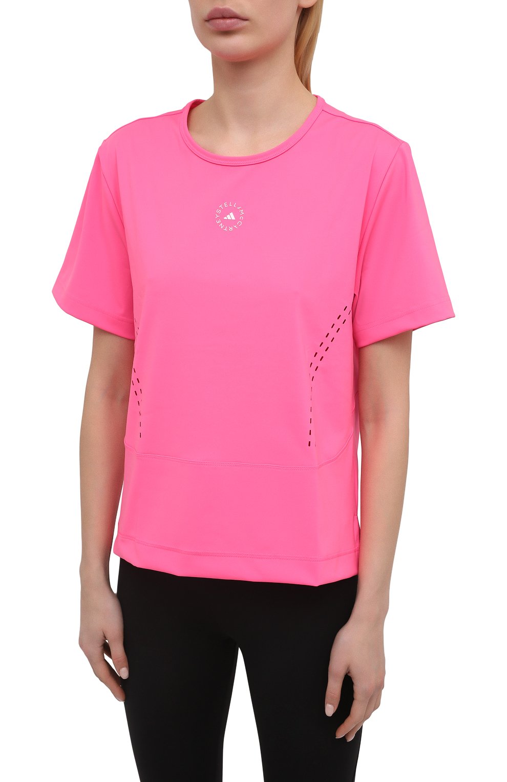 Футболка ADIDAS BY STELLA MCCARTNEY розового цвета по цене 6995 руб., арт. GL5271, фото 3 Футболка ADIDAS BY STELLA MCCARTNEY, арт. GL5271, фото 3