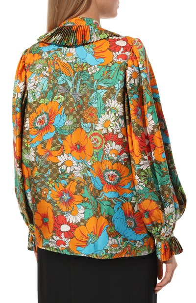 Шелковая блузка the north face x gucci GUCCI, арт. 671137 ZAHQ6, фото 4